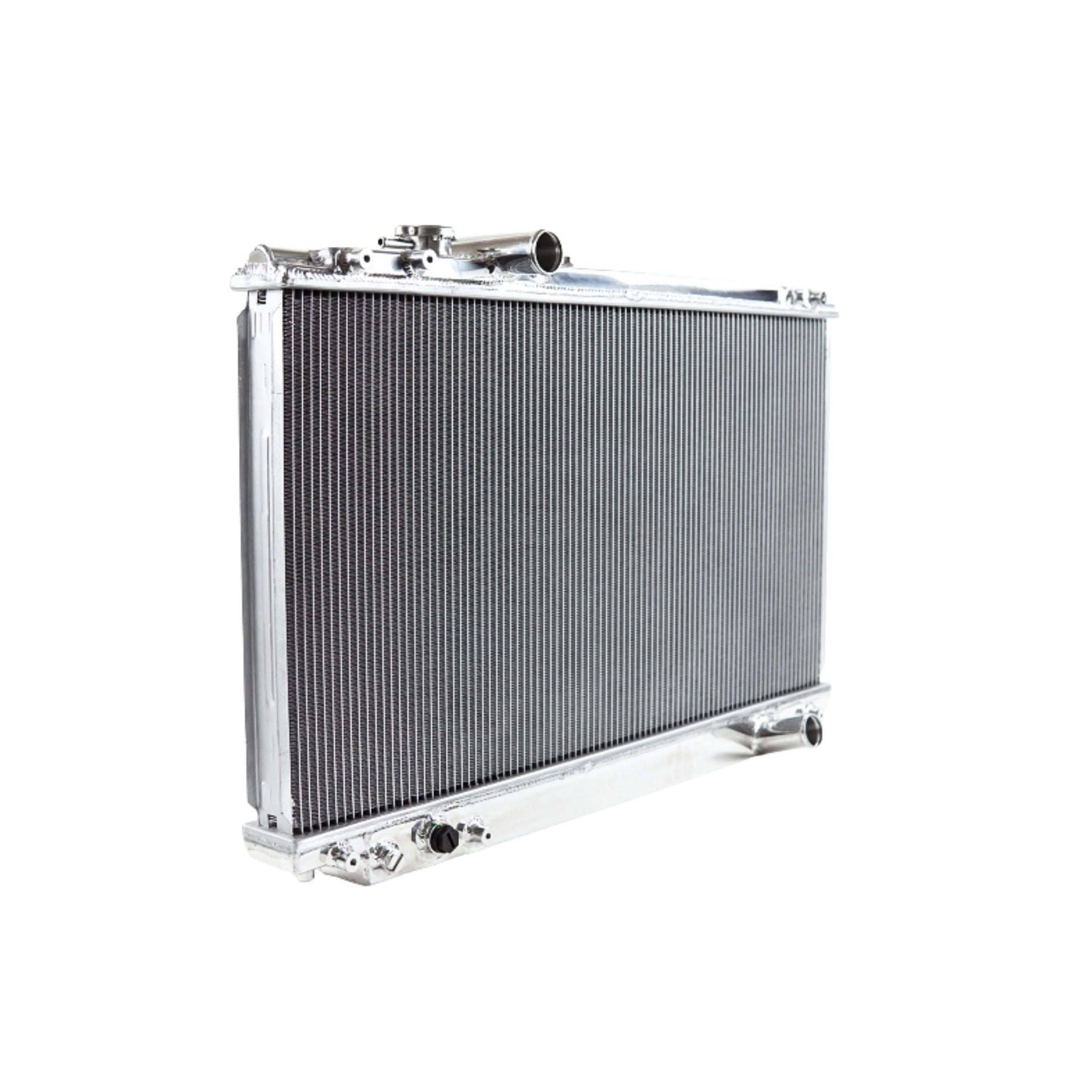 Metallic radiator on a white background