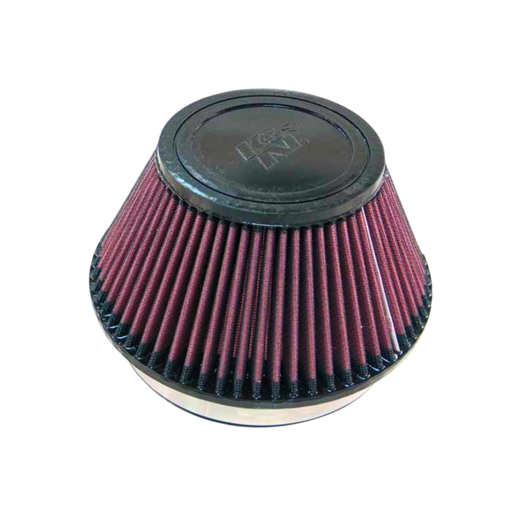K&N universal air filter with 6 inch flange and 7.5 inch base – front view