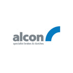 Alcon logo with blue and gray design on a white background